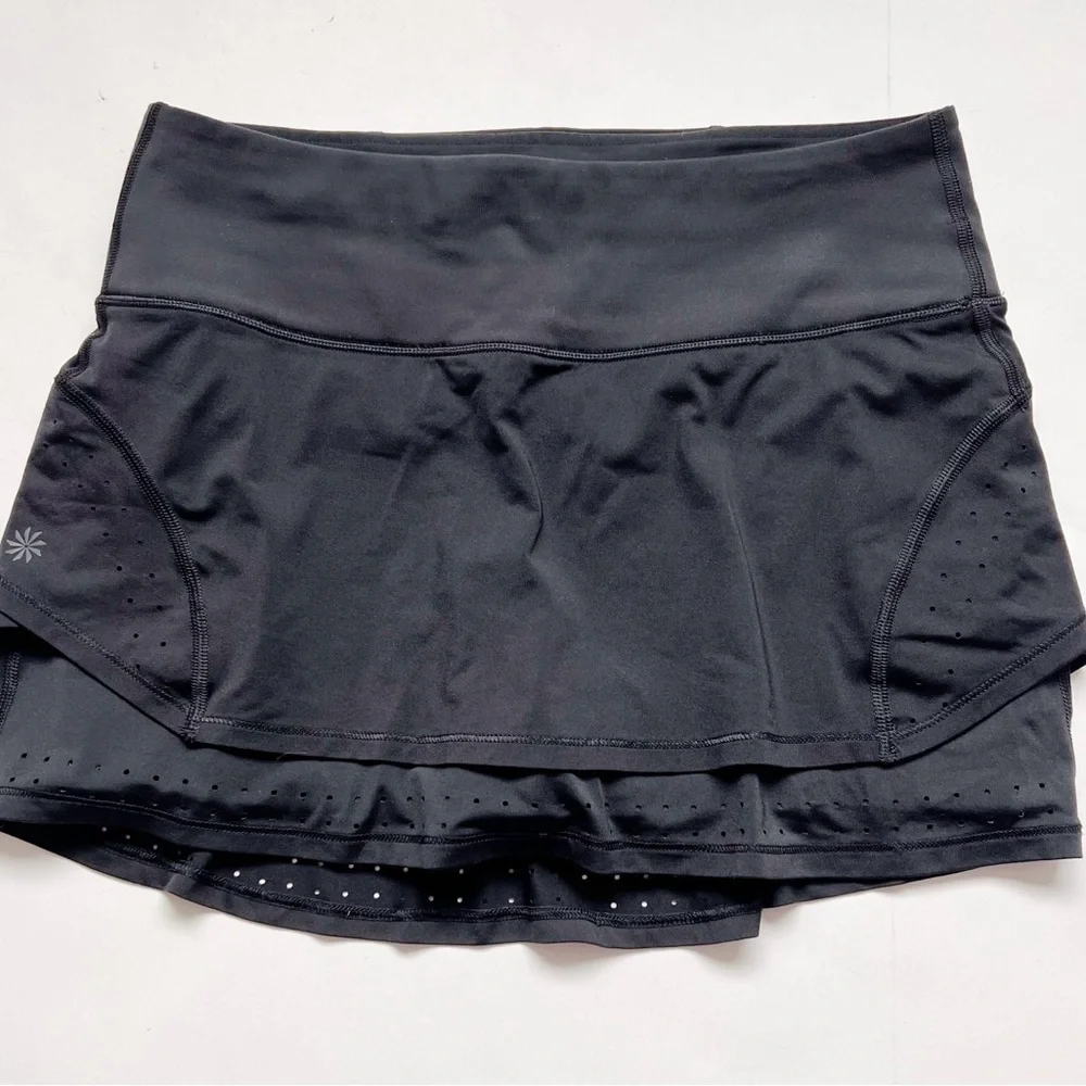 Athleta skirt Stealth Trucool Skort Skirt Tennis Golf Pickleball Black Small - Picture 2 of 7